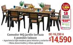 Soriana Híper Comedor mq jardín terraza oferta