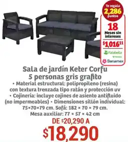 Soriana Híper Sala de jardín keter corfu oferta