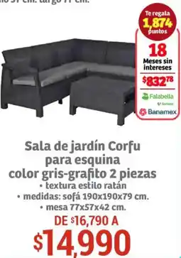 Soriana Híper Sala de jardín corfu para esquina oferta