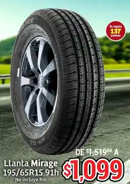 Soriana Híper Llanta mirage 195/65r15 91h oferta