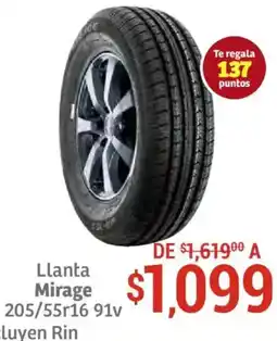 Soriana Híper Llanta mirage 205/55r16 91v oferta