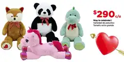 Bodega Aurrerá Way to celebrateⓡ variedad de peluches tamaño extra grande oferta