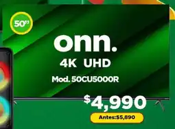 Bodega Aurrerá Onn. 4K UHD Smart TV 50" oferta