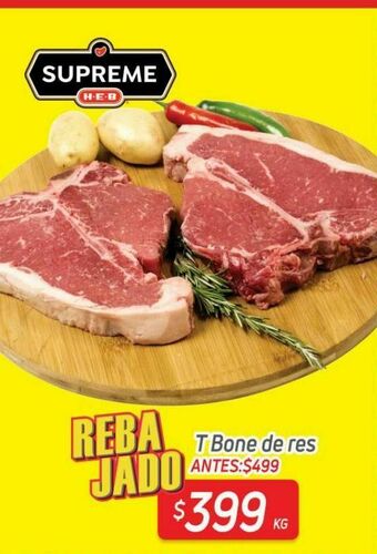 HEB Heb supreme t bone de res 1 kg oferta