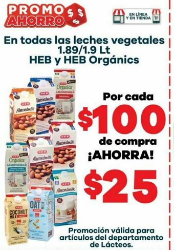 HEB Leche vegetal oferta