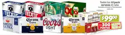 Soriana Híper Todos los 12 pack cerveza en lata (excepto artesanal y Preciazazaso) cada uno oferta