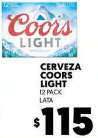Merco CErveza Coors Light 12 pack oferta