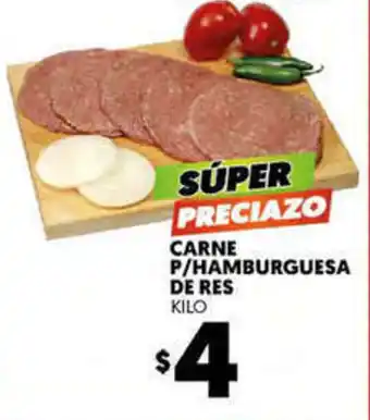 Merco Carne p/Hamburguesa de Res oferta