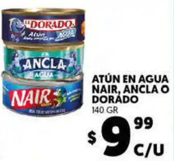Atún en Agua Nair, ancla o DOrado 140g