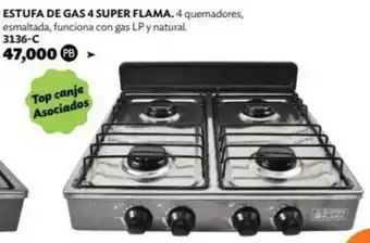 Estufa de Gas 4 Super Flama 3136-C