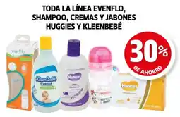Farmacias Guadalajara Toda la línea evenflo, shampoo, cremas y jabones huggies y kleenbebé oferta
