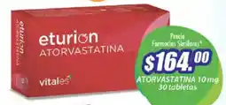 Farmacias Similares Eturion Atorvastatina 10 mg oferta