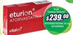 Farmacias Similares Eturion Atorvastatina 20 mg oferta
