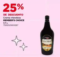 City Club Member's Choice crema irlandesa oferta
