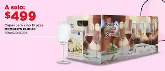 Member's Choice copas para vino