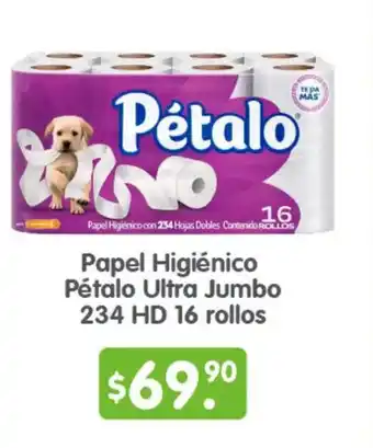 Papel Higiénico Pétalo Ultra Jumbo 234 HD 16 rollos