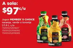 City Club Member's Choice jugos oferta