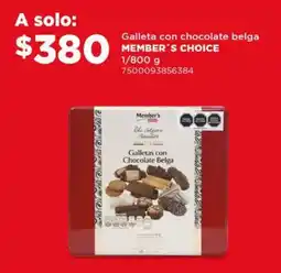 City Club Member's Choice galleta con chocolate belga oferta