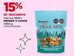 City Club Member's Choice trail mix M&M's oferta