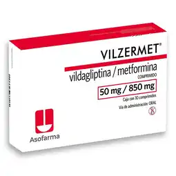 Farmacias Benavides 50 mg Vildagliptina/850 mg Metformina oferta