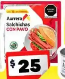 Bodega Aurrerá salchichas con pavo oferta
