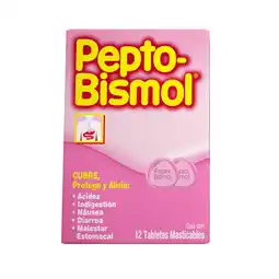 Farmacias YZA Pepto Bismol 12 Tabs oferta