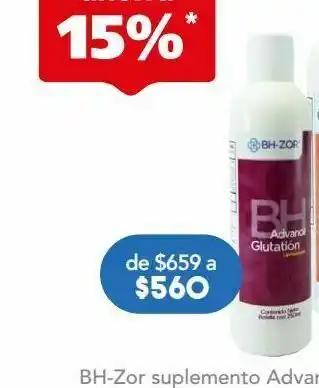 Bh-zor suplemento advance glutation 250ml