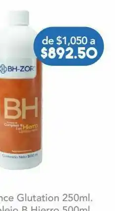 Farmacia San Pablo Bh-zor suplemento complejo b hierro 500ml. oferta