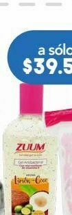 Farmacia San Pablo Zuum gel antibacterial limón-coco 250ml oferta