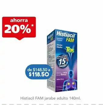 Farmacia San Pablo Histiacil fam jarabe adulto 140ml. oferta