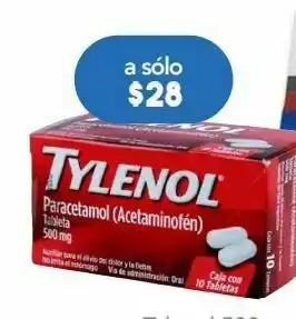 Tylenol 500mg 10 tabletas
