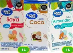 Bodega Aurrerá Great Value sabor soya/coco/almendra oferta