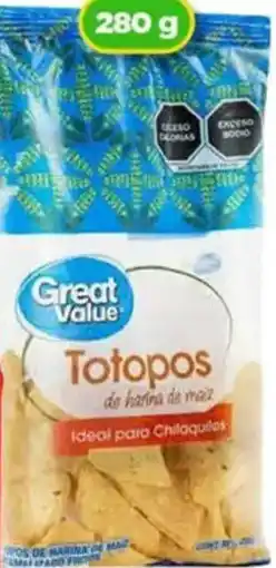 Bodega Aurrerá Great Value Totopos de harina de maz oferta