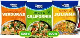 Bodega Aurrerá Great Value Verduras/Mezcla California/Mexcla Juliana oferta