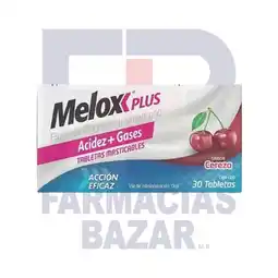 Farmacias Bazar MELOX PLUS CEREZA 30 TABLETAS oferta