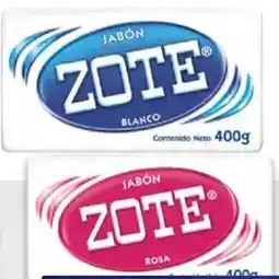 Soriana Híper Zote jabón barra blanco y rosa oferta