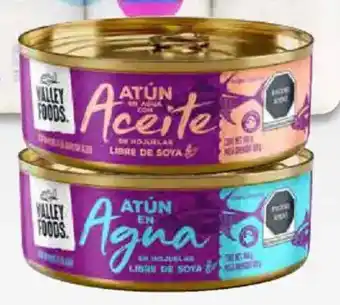 Soriana Híper Valley foods atún en agua o aceite oferta