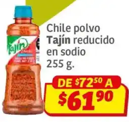 Soriana Híper Tajín chile polvo reducido en sodio oferta