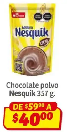 Soriana Híper Nestlé nesquik chocolate polvo oferta