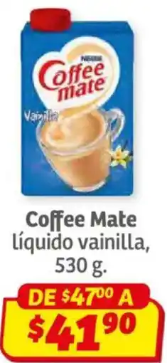 Soriana Híper Coffee mate líquido vainilla oferta