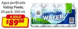 Soriana Híper Valley foods agua purificada oferta