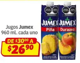 Soriana Híper Jumex jugos oferta