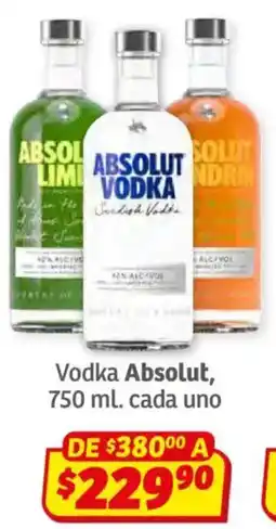 Soriana Híper Absolut vodka oferta
