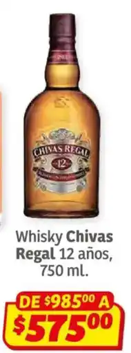 Soriana Híper Chivas regal whisky oferta