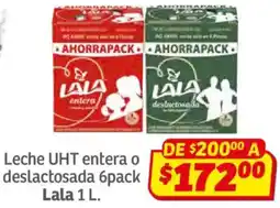 Soriana Híper Lala leche uht entera o deslactosada oferta