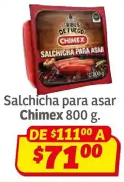 Soriana Híper Chimex salchicha para asar oferta