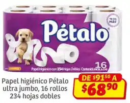 Soriana Híper Pétalo Papel higiénico ultra jumbo oferta