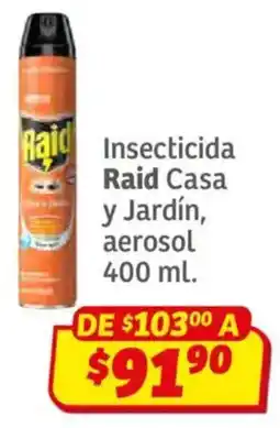 Soriana Híper Raid insecticida casa y jardín aerosol oferta