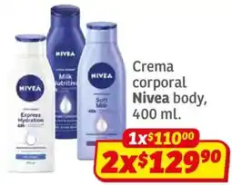 Soriana Híper Nivea express hydration crema corporal body oferta