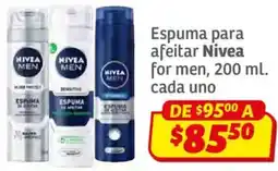 Soriana Híper Nivea espuma para afeitar for men oferta